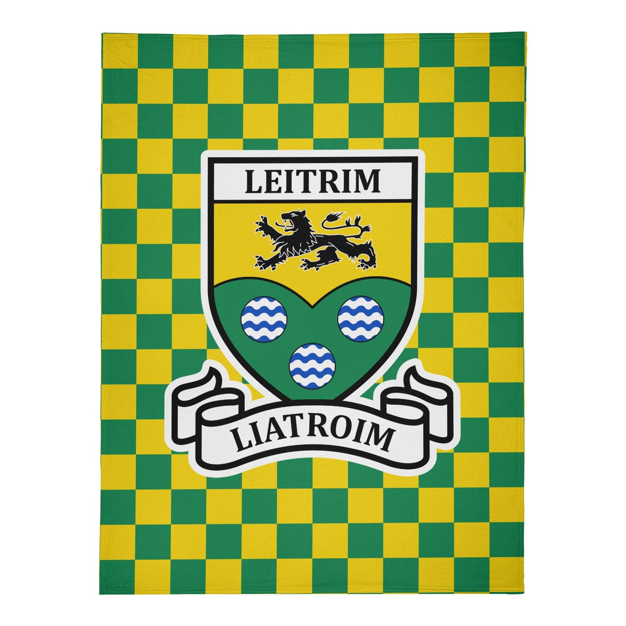 County Leitrim Chequered Fleece Blanket M