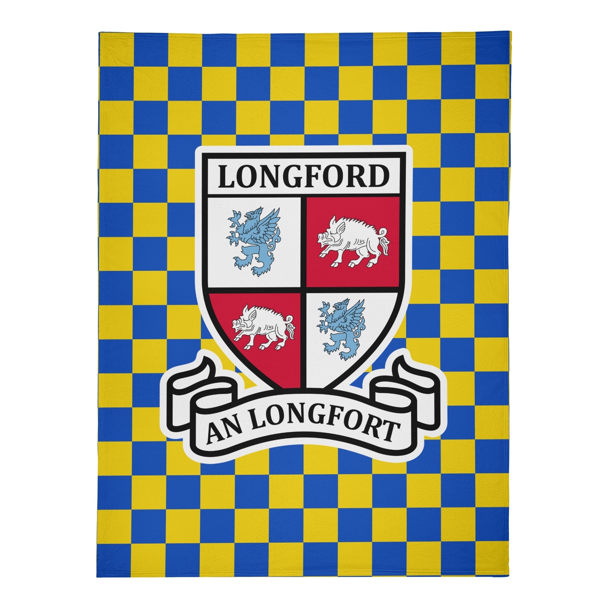 County Longford Chequered Fleece Blanket M