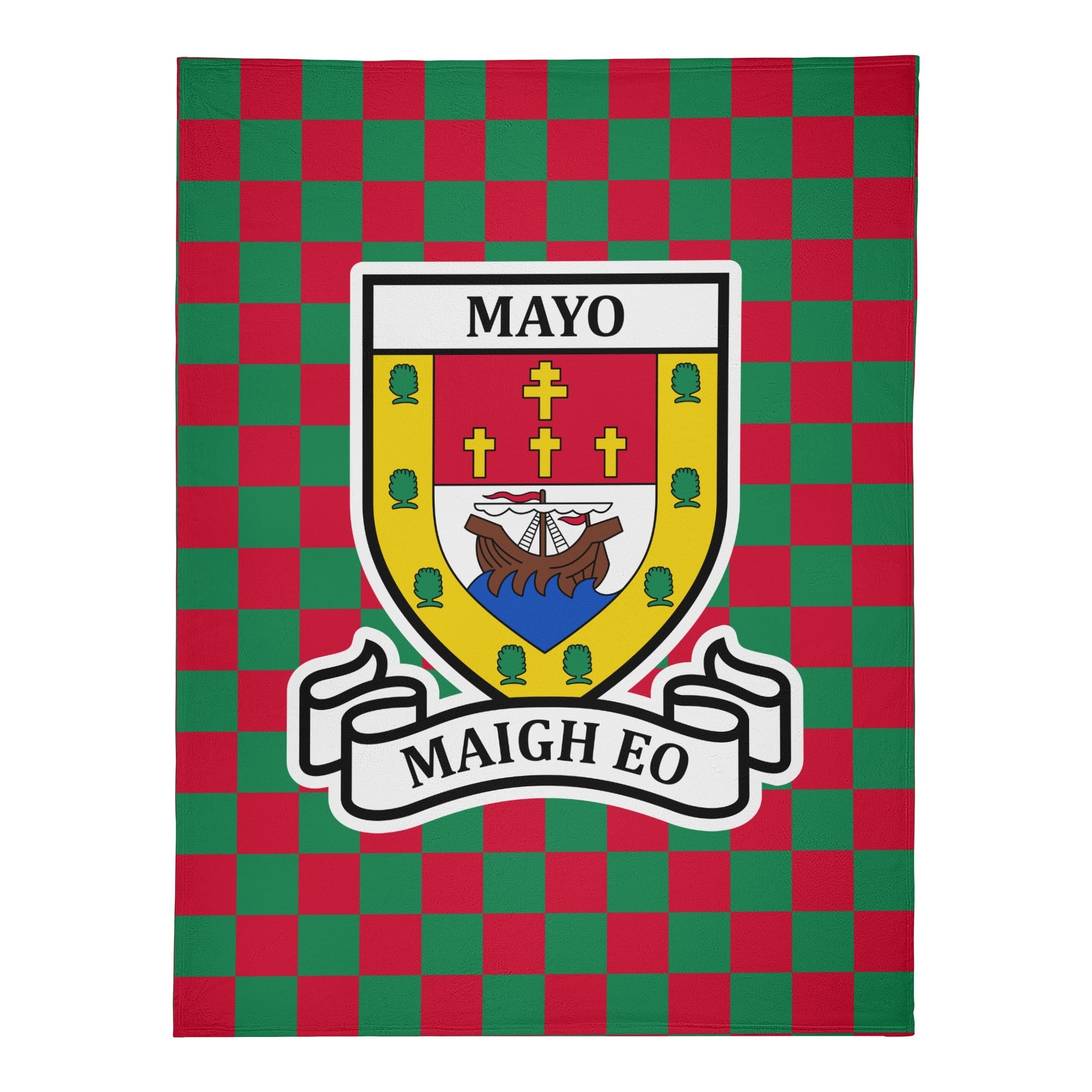 County Mayo Chequered Fleece Blanket M