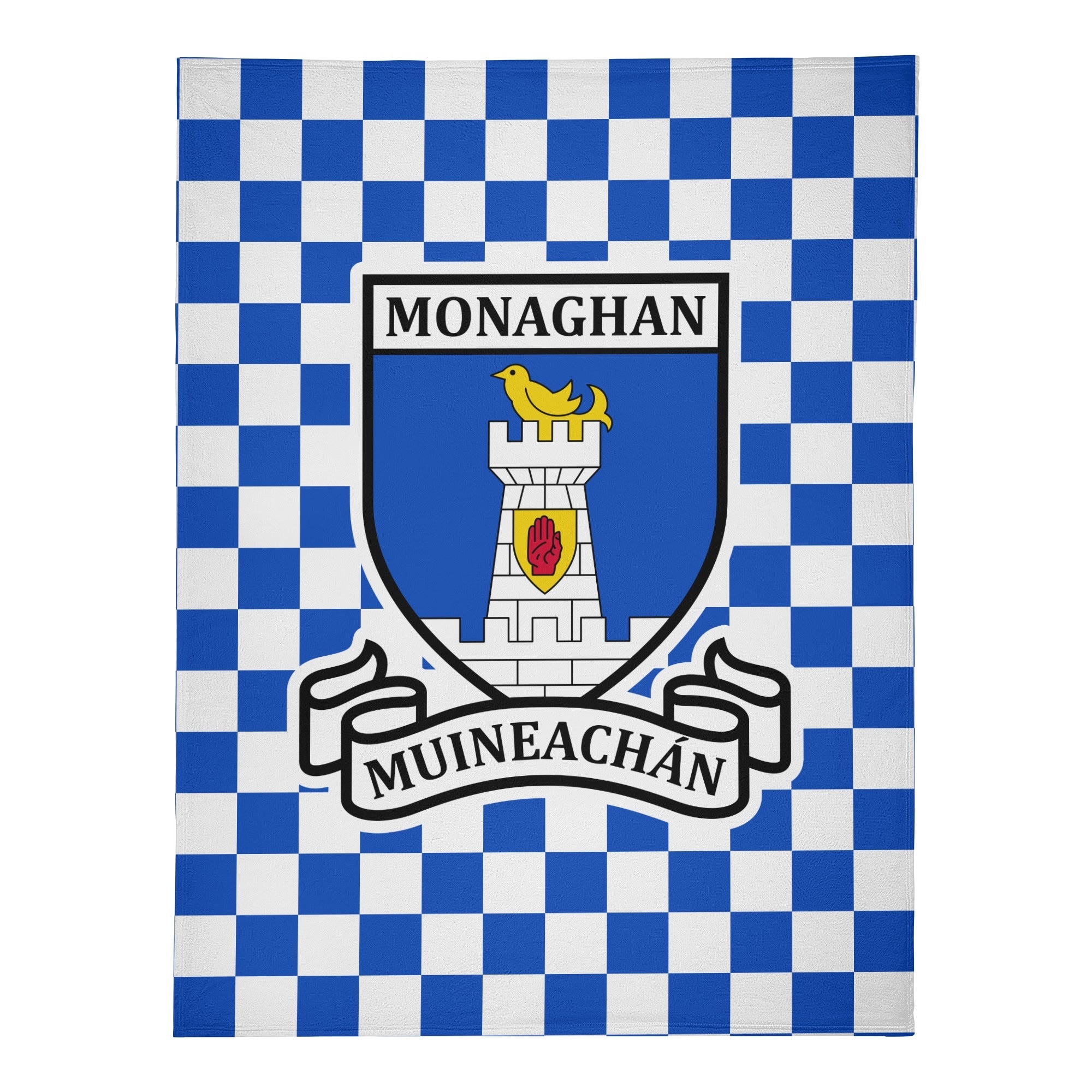 County Monaghan Chequered Fleece Blanket M