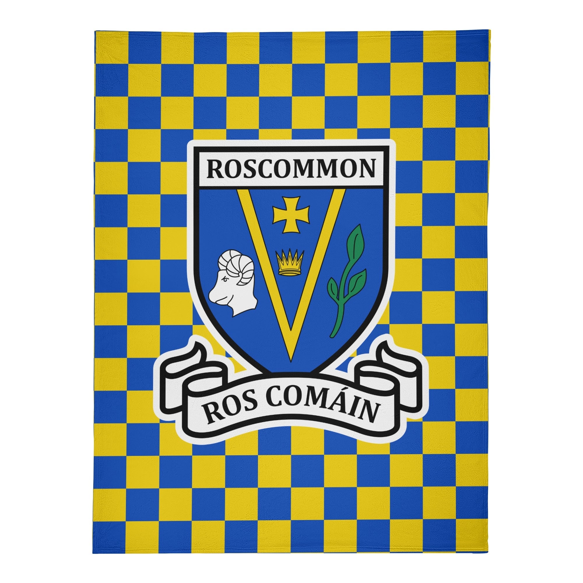 County Roscommon Chequered Fleece Blanket M