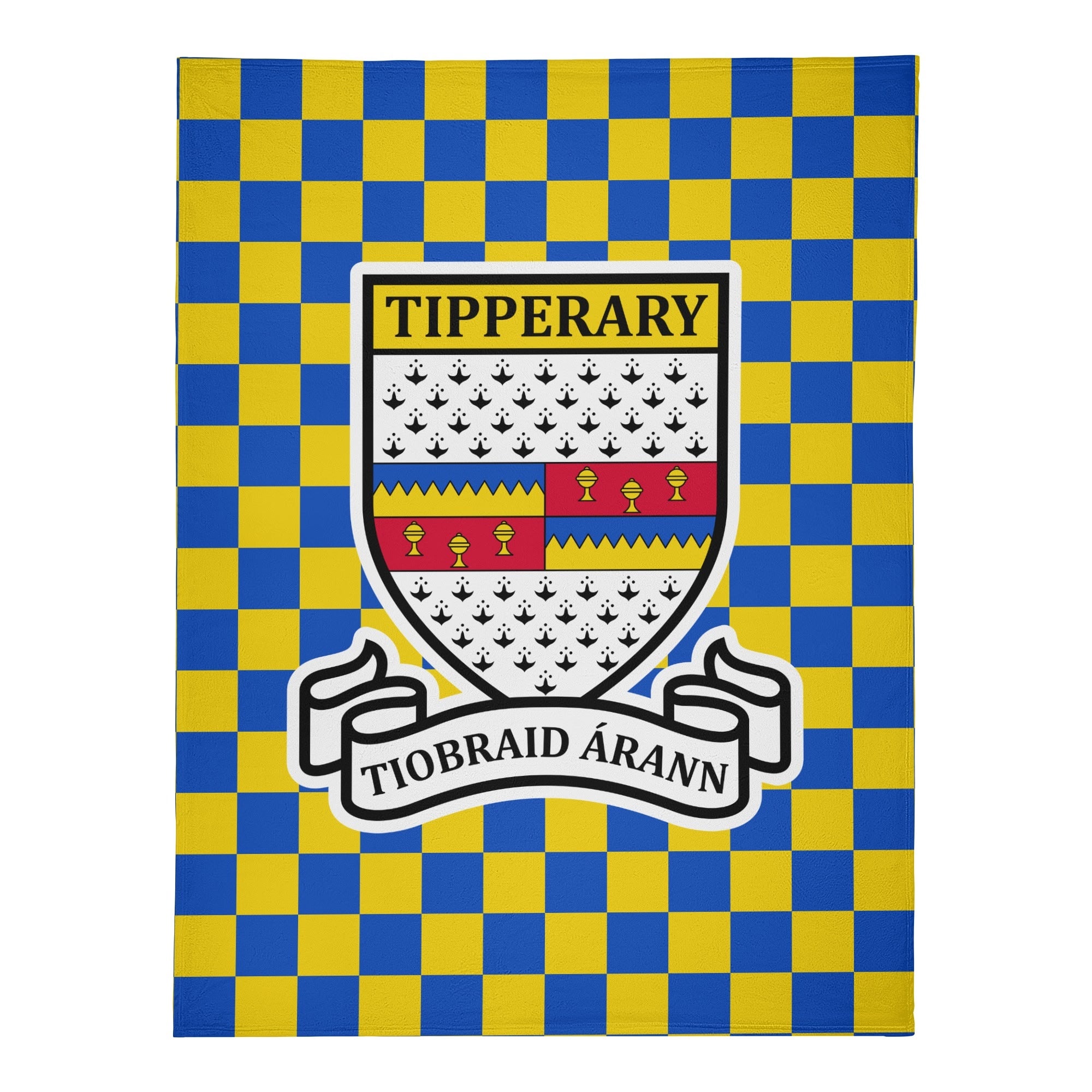 County Tipperary Chequered Fleece Blanket M