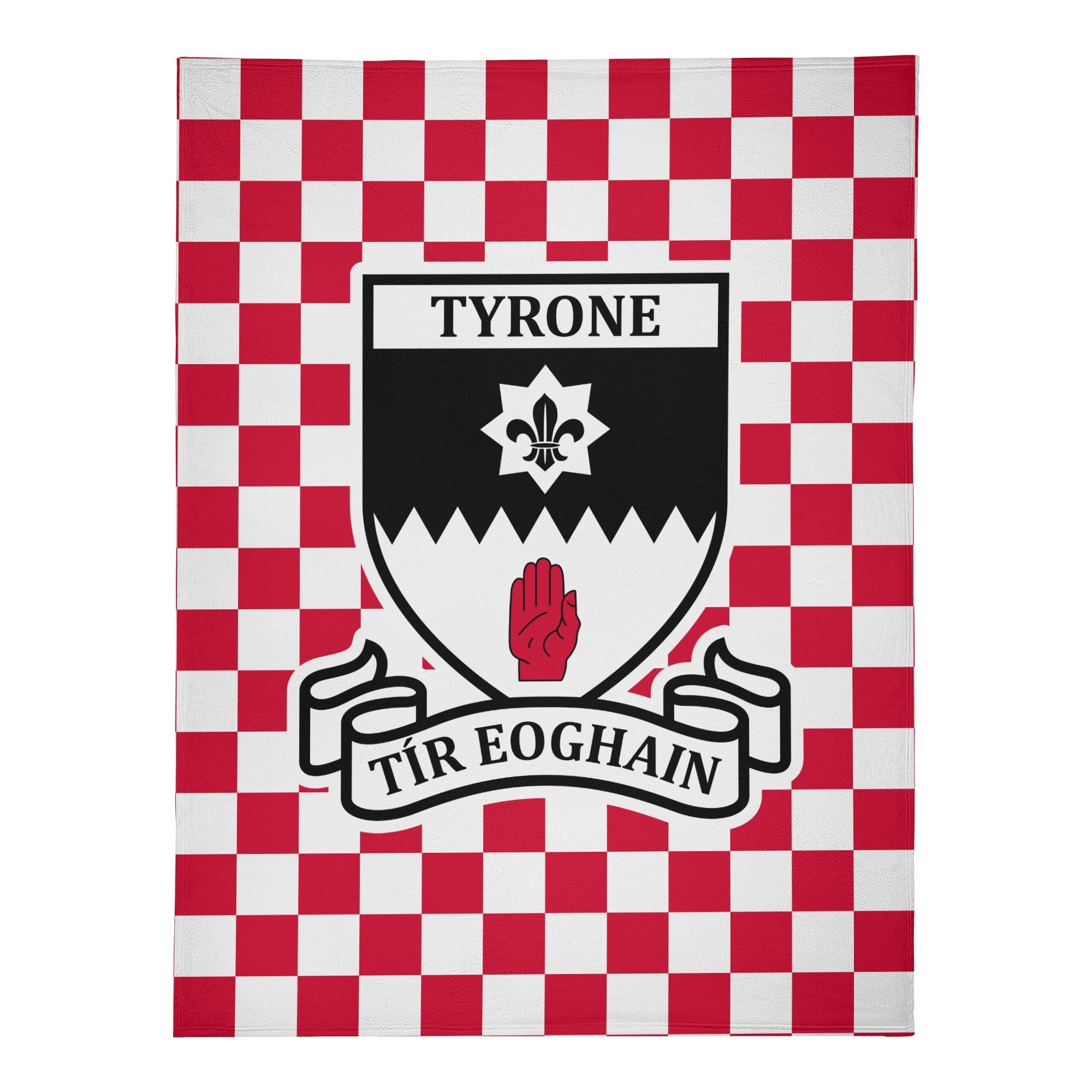 County Tyrone Chequered Fleece Blanket M