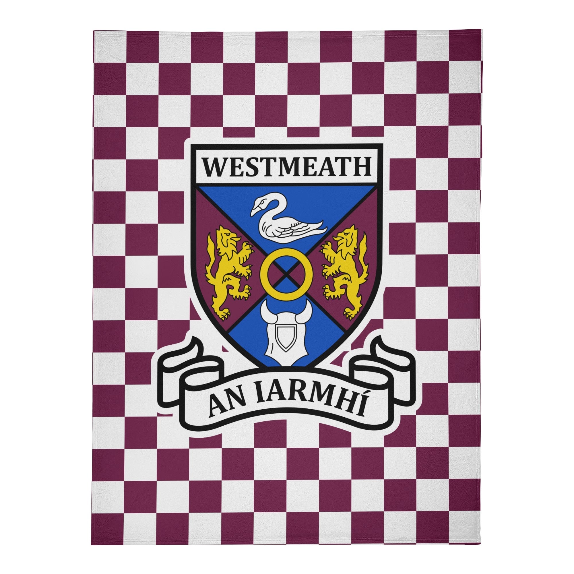 County Westmeath Chequered Fleece Blanket M