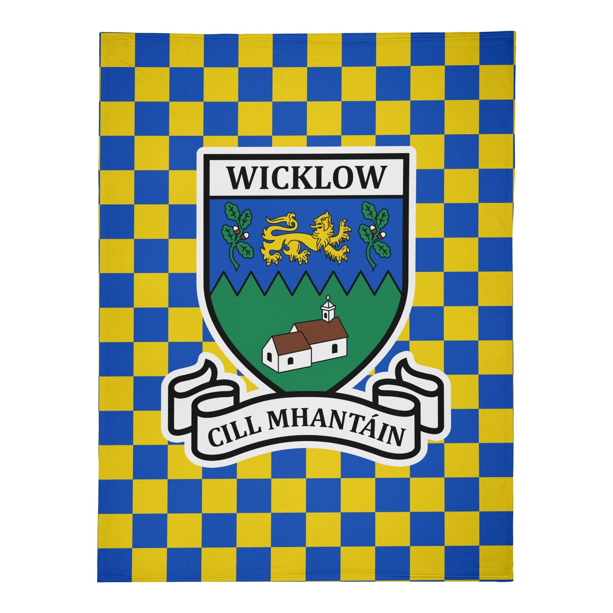 County Wicklow Chequered Fleece Blanket M