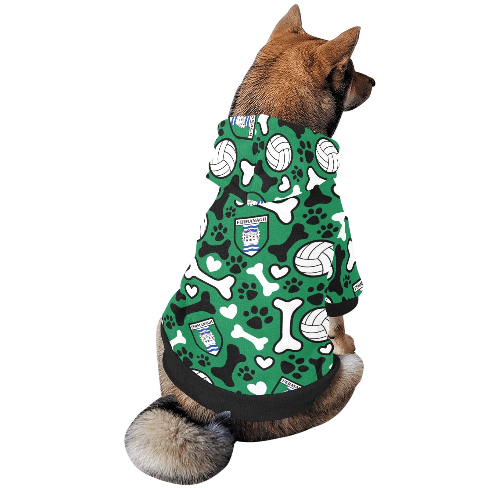 County Fermanagh Pooch Pattern Pet Hoodie