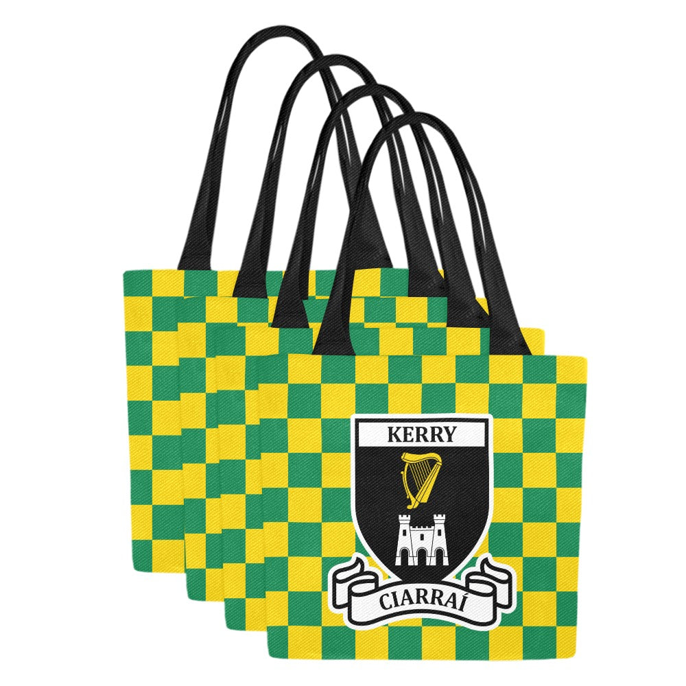 County Kerry Chequered Canvas Tote Bag Set