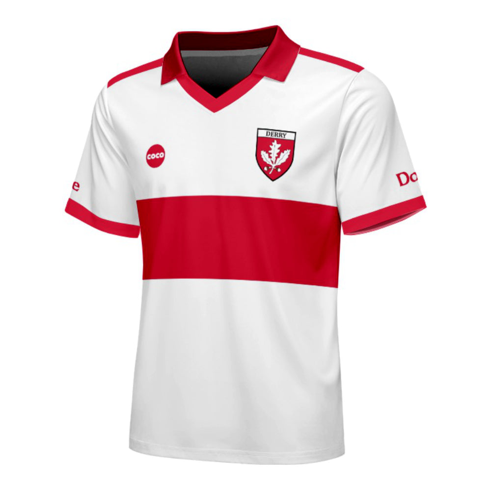 County Derry Retro Jersey Home - Kids Age 9-10