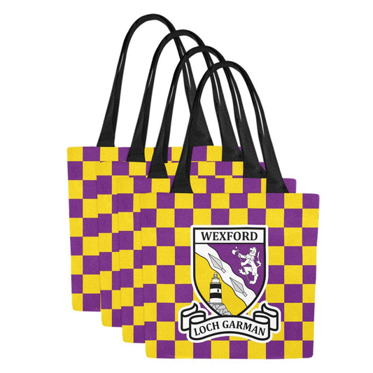 County Wexford Chequered Canvas Tote Bag Set