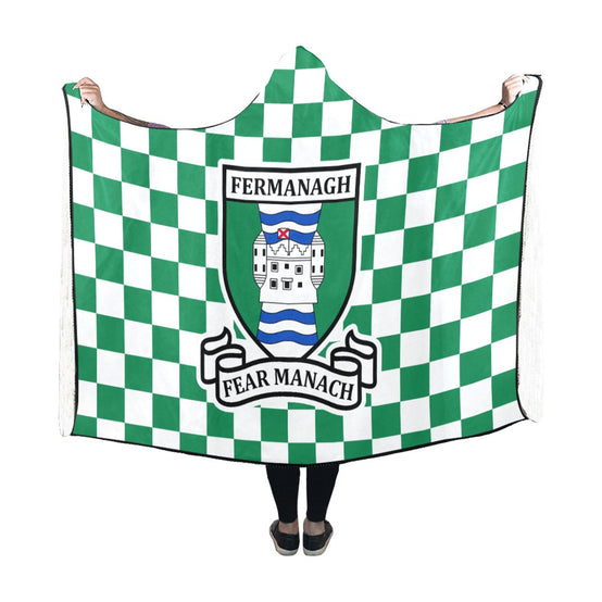 County Fermanagh Premium Chequered Hooded Blanket