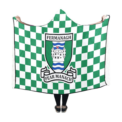 County Fermanagh Premium Chequered Hooded Blanket