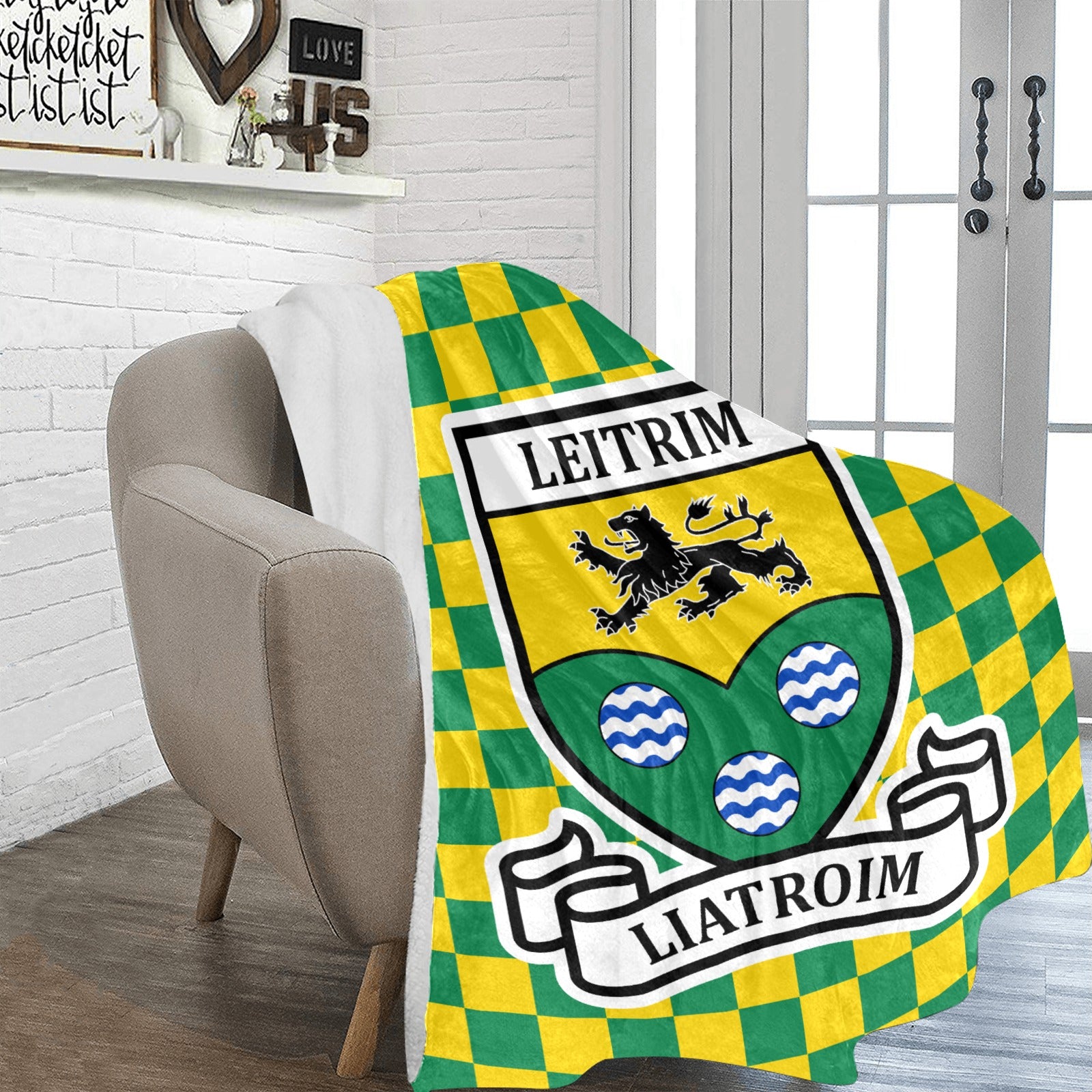 County Leitrim Chequered Ultra-Soft Throw Blanket