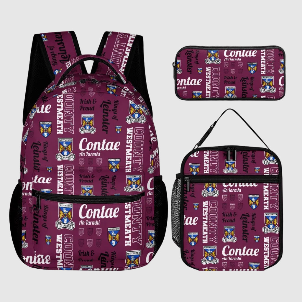 County Westmeath Backpack, Lunch Bag & Pencil Case Set