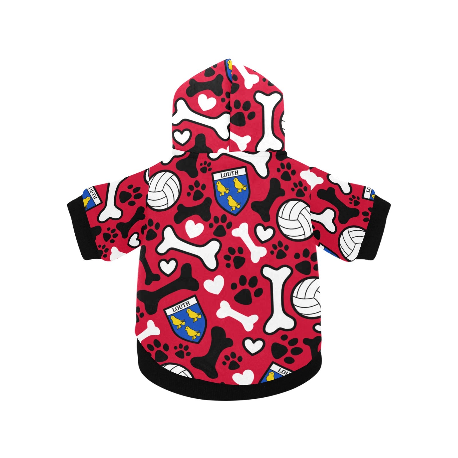 County Louth Pooch Pattern Pet Hoodie