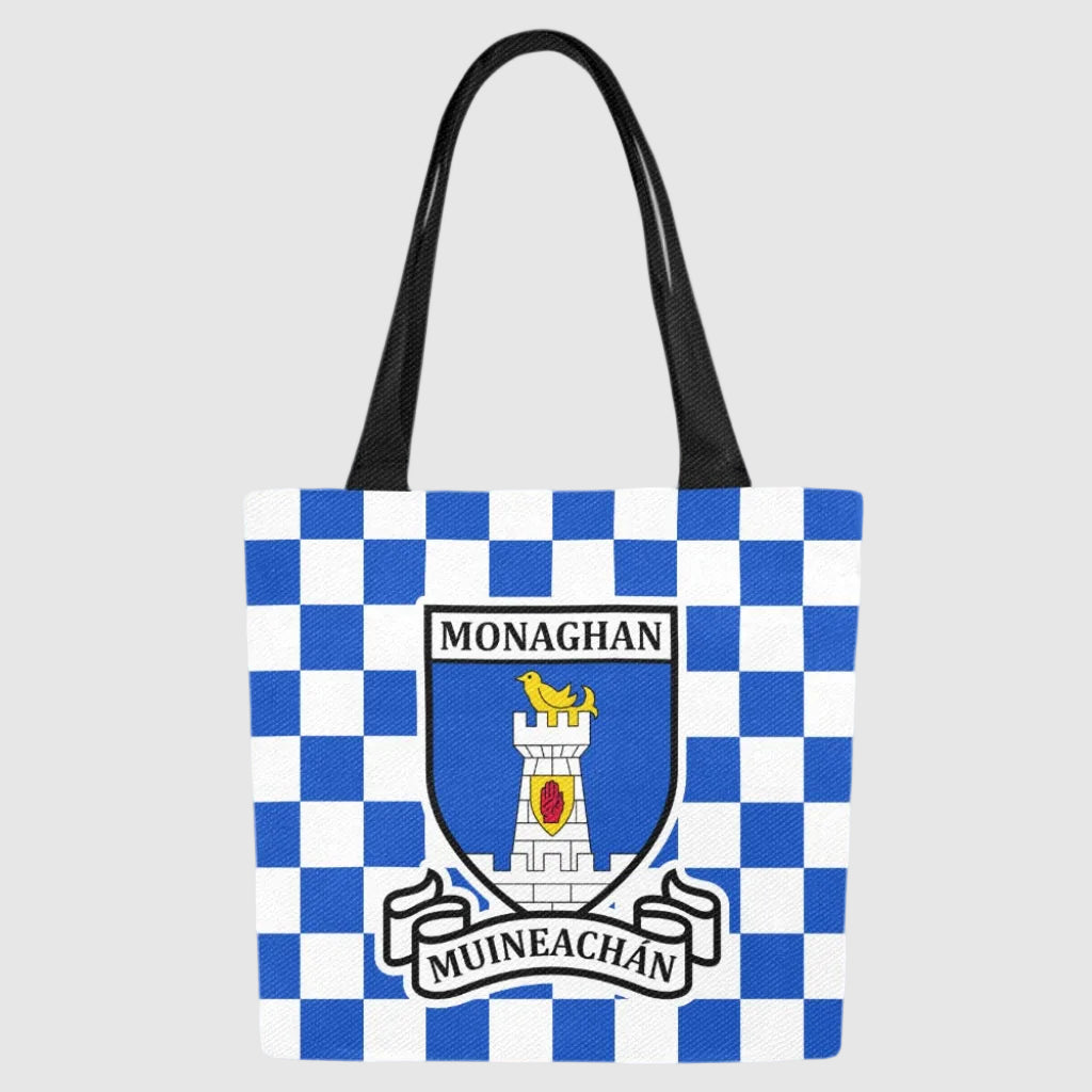 County Monaghan Chequered Canvas Tote Bag Set