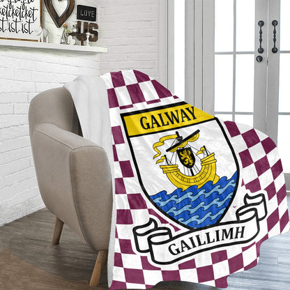 County Galway Chequered Ultra-Soft Throw Blanket