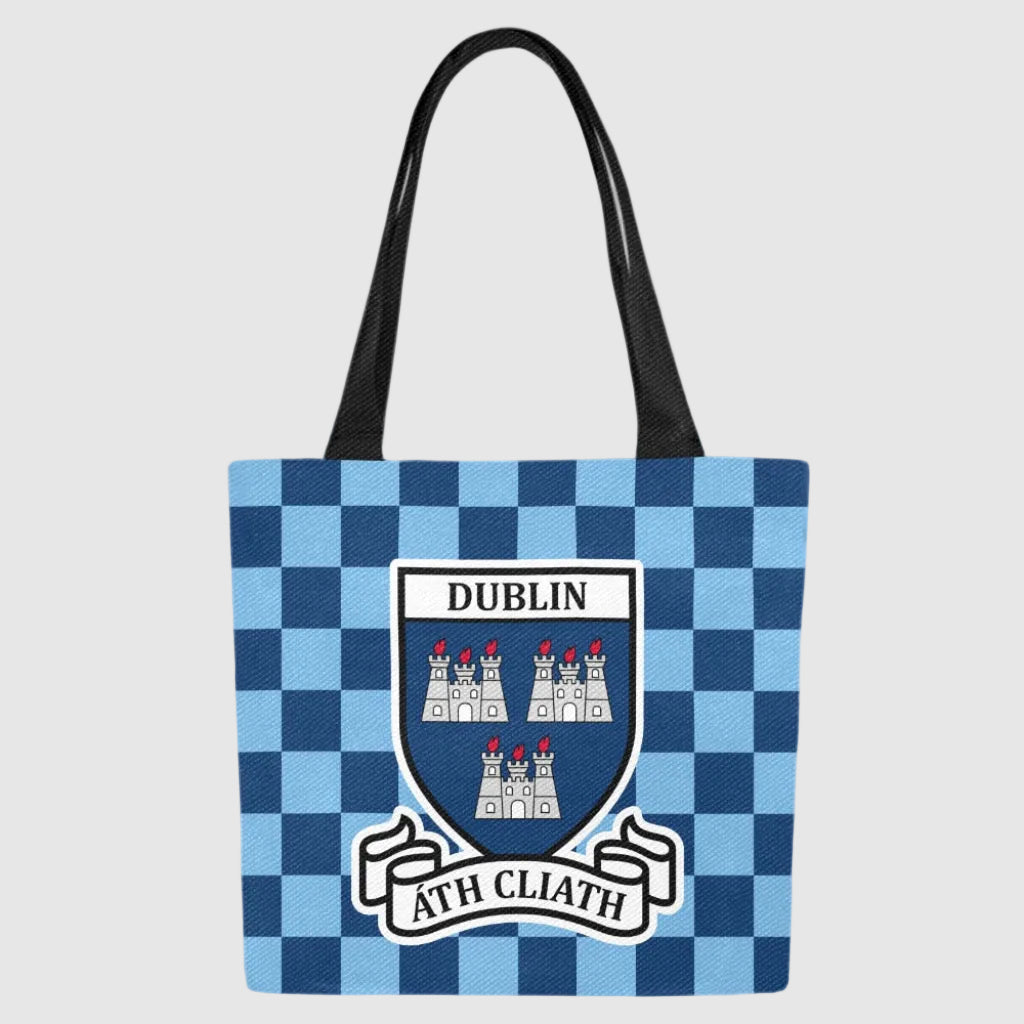 County Dublin Chequered Canvas Tote Bag Set