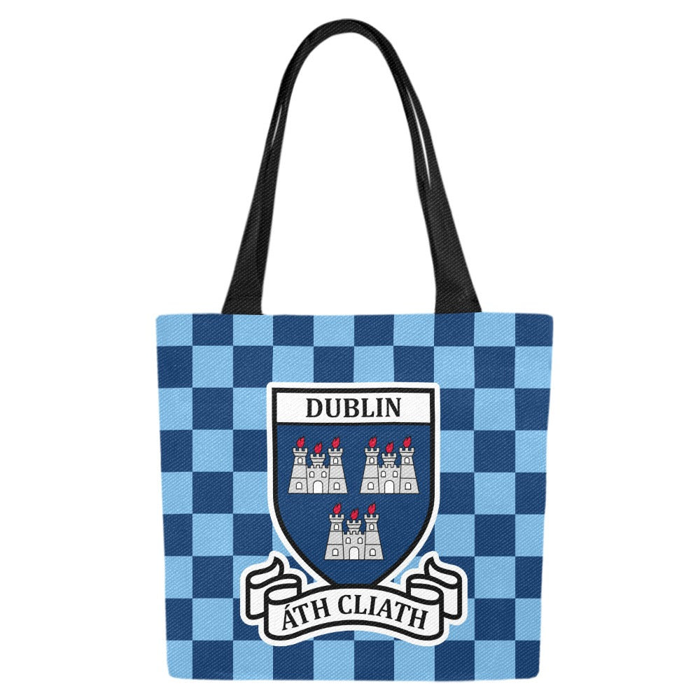 County Dublin Chequered Canvas Tote Bag Set