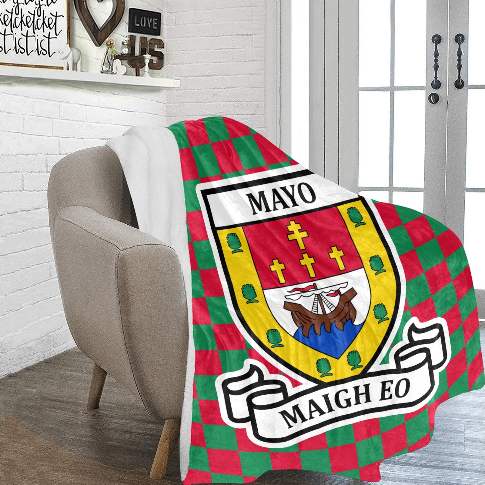 County Mayo Chequered Ultra-Soft Throw Blanket
