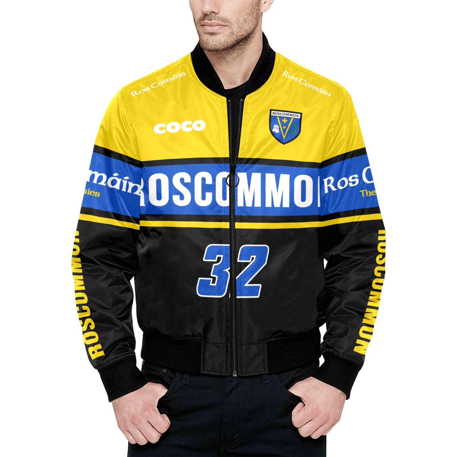 County Roscommon Vintage Quilted Bomber Jacket