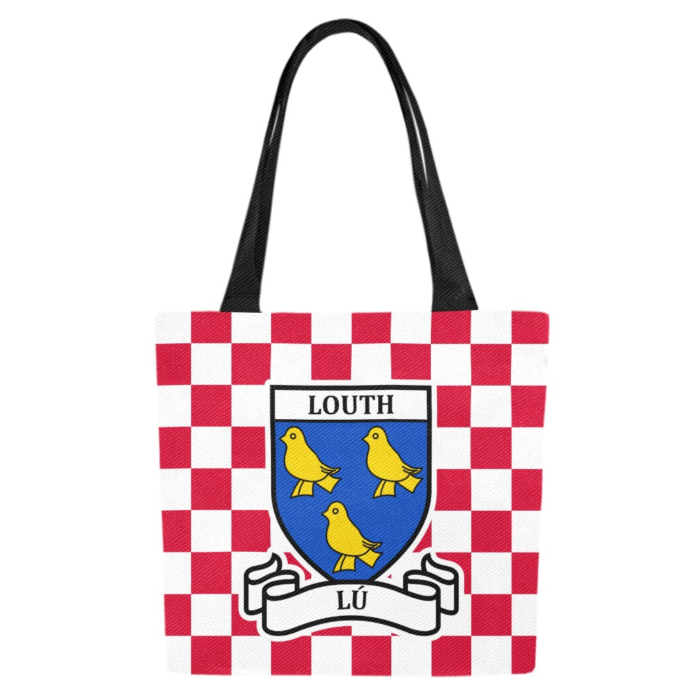 County Louth Chequered Canvas Tote Bag Set