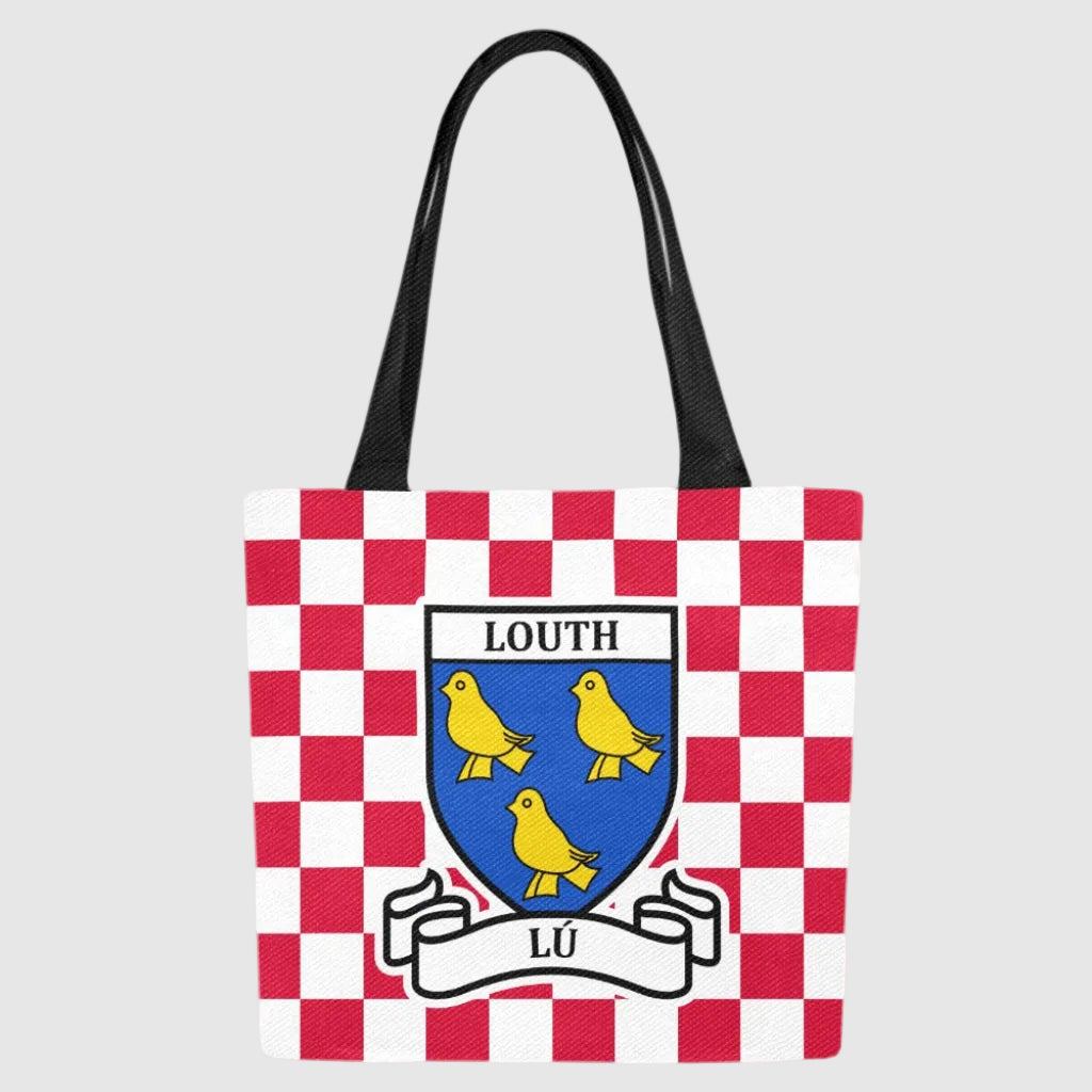 County Louth Chequered Canvas Tote Bag Set