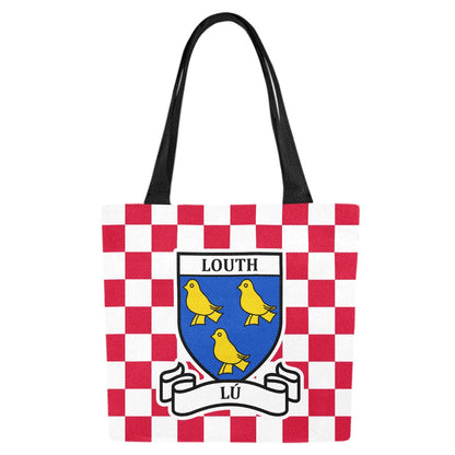 County Louth Chequered Canvas Tote Bag Set