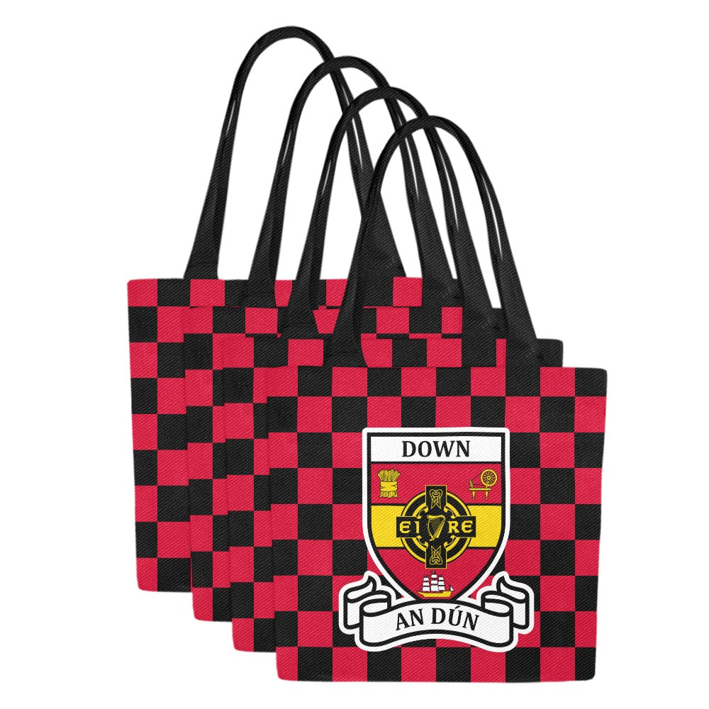 County Down Chequered Canvas Tote Bag Set