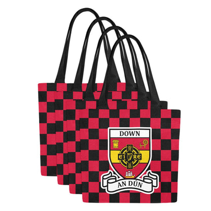 County Down Chequered Canvas Tote Bag Set
