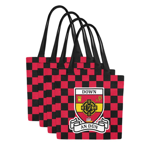 County Down Chequered Canvas Tote Bag Set