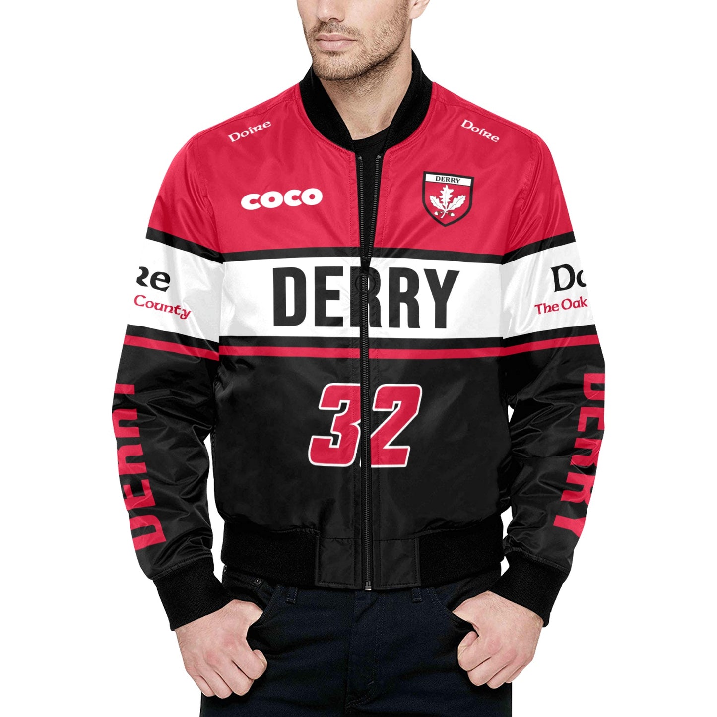 County Derry Vintage Quilted Bomber Jacket