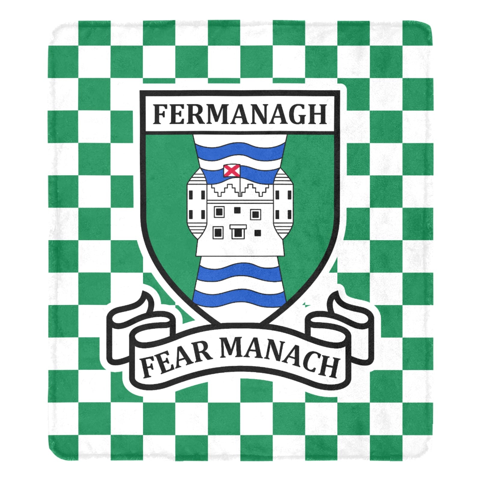 County Fermanagh Chequered Ultra-Soft Throw Blanket