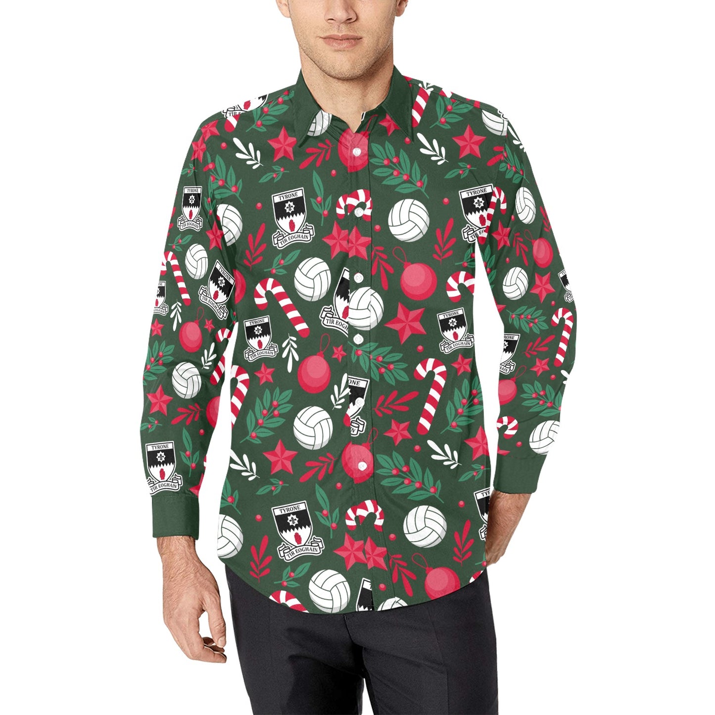 County Tyrone Christmas Button Up Shirt