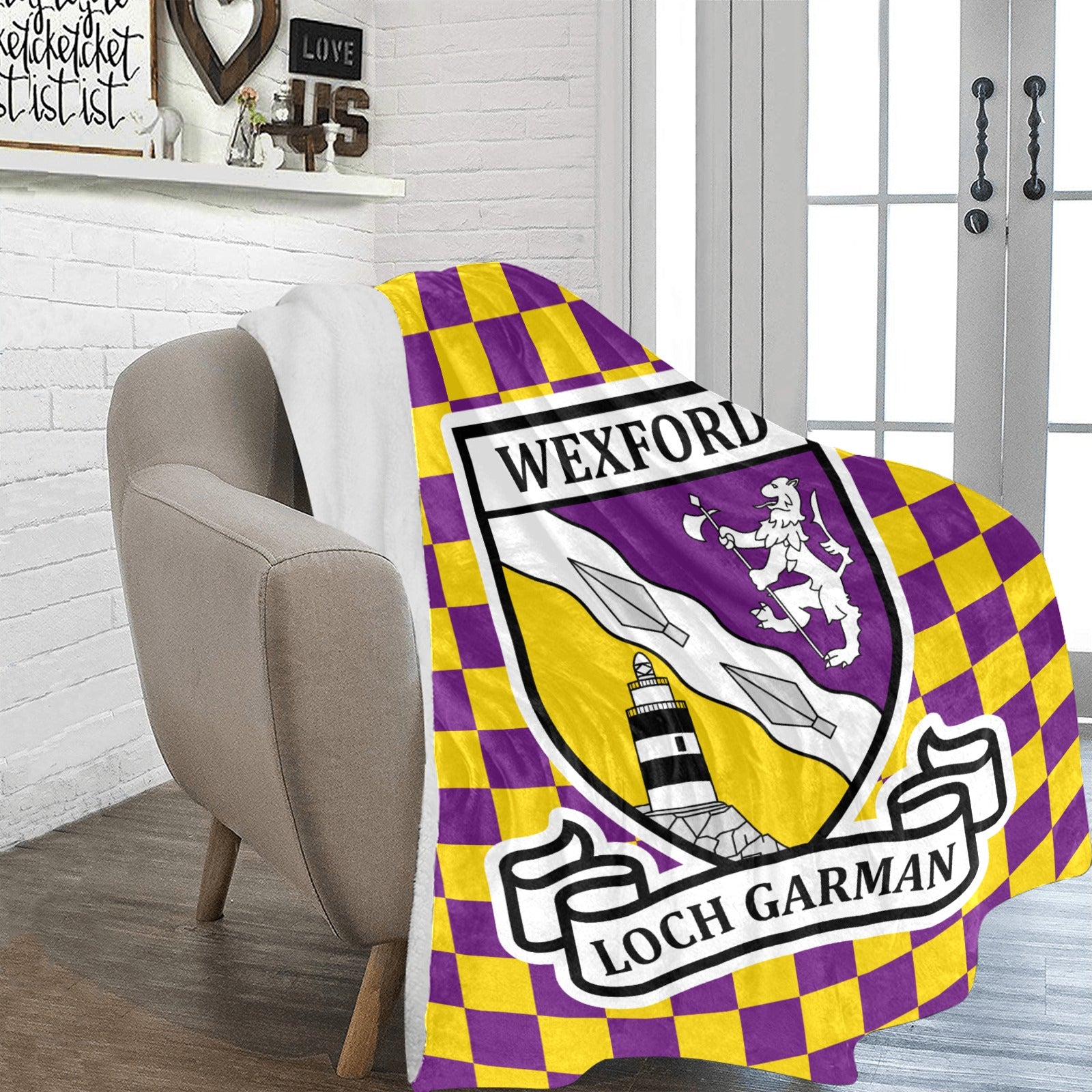 County Wexford Chequered Ultra-Soft Throw Blanket