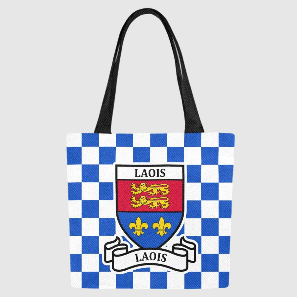 County Laois Chequered Canvas Tote Bag Set