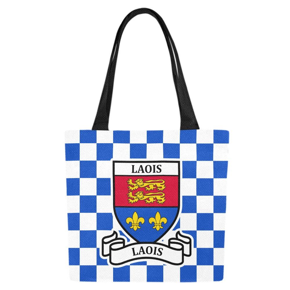 County Laois Chequered Canvas Tote Bag Set