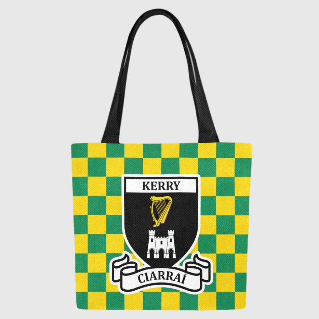 County Kerry Chequered Canvas Tote Bag Set