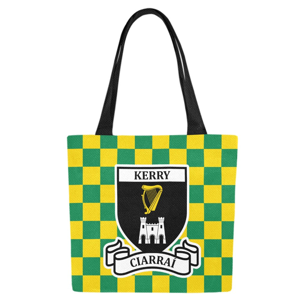 County Kerry Chequered Canvas Tote Bag Set