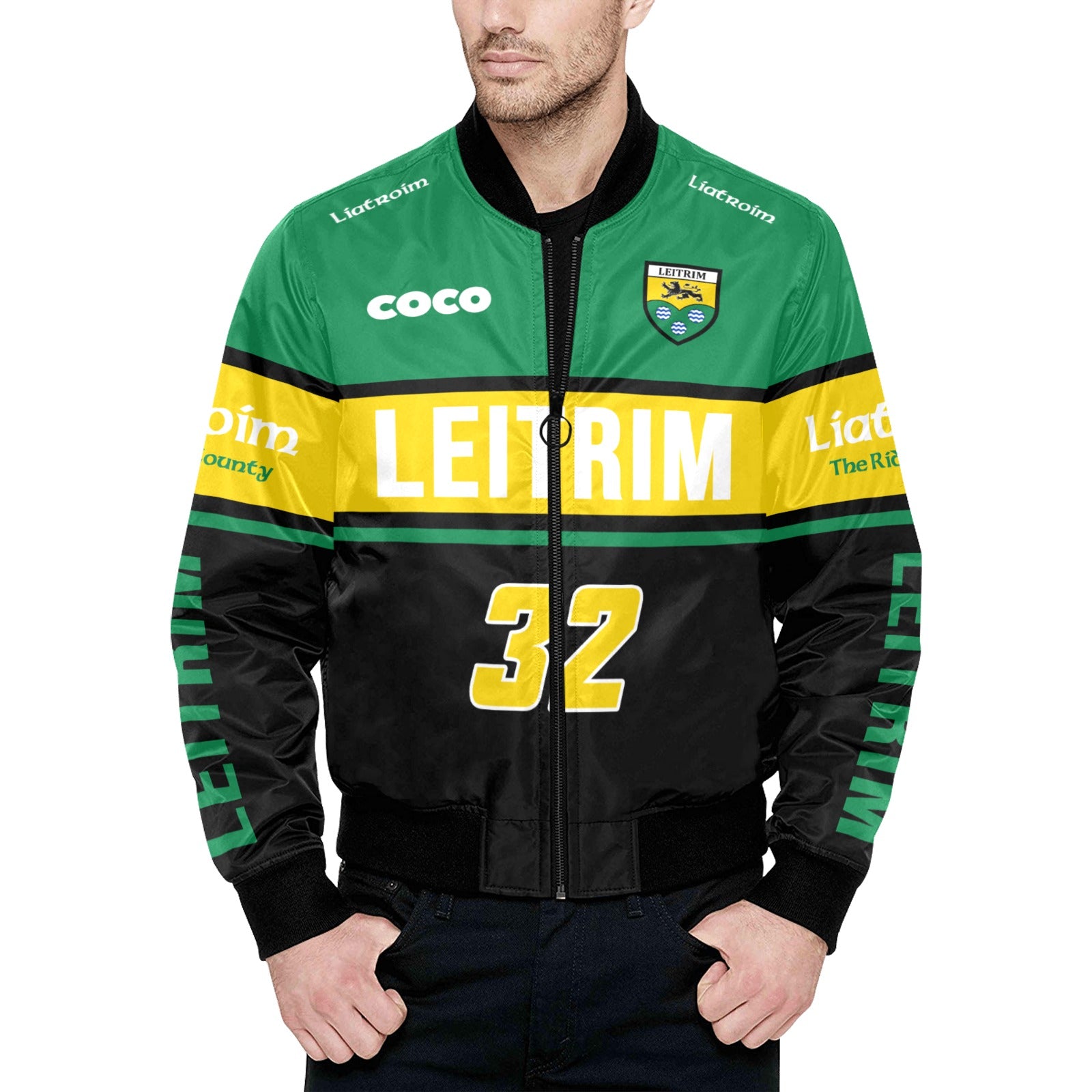 County Leitrim Vintage Quilted Bomber Jacket