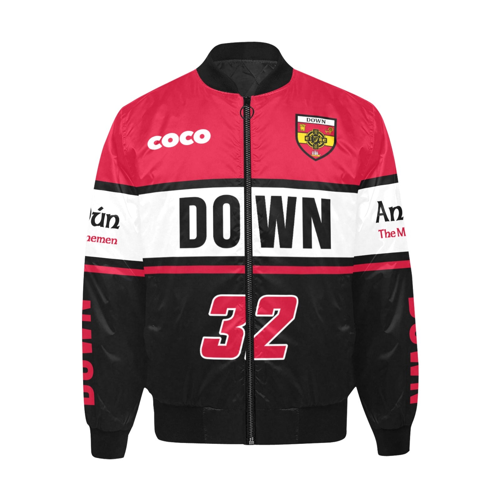 County Down Vintage Quilted Bomber Jacket 5XL