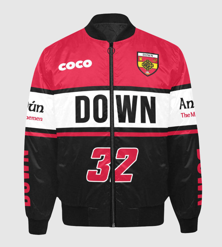 County Down Vintage Quilted Bomber Jacket
