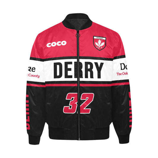 County Derry Vintage Quilted Bomber Jacket 5XL