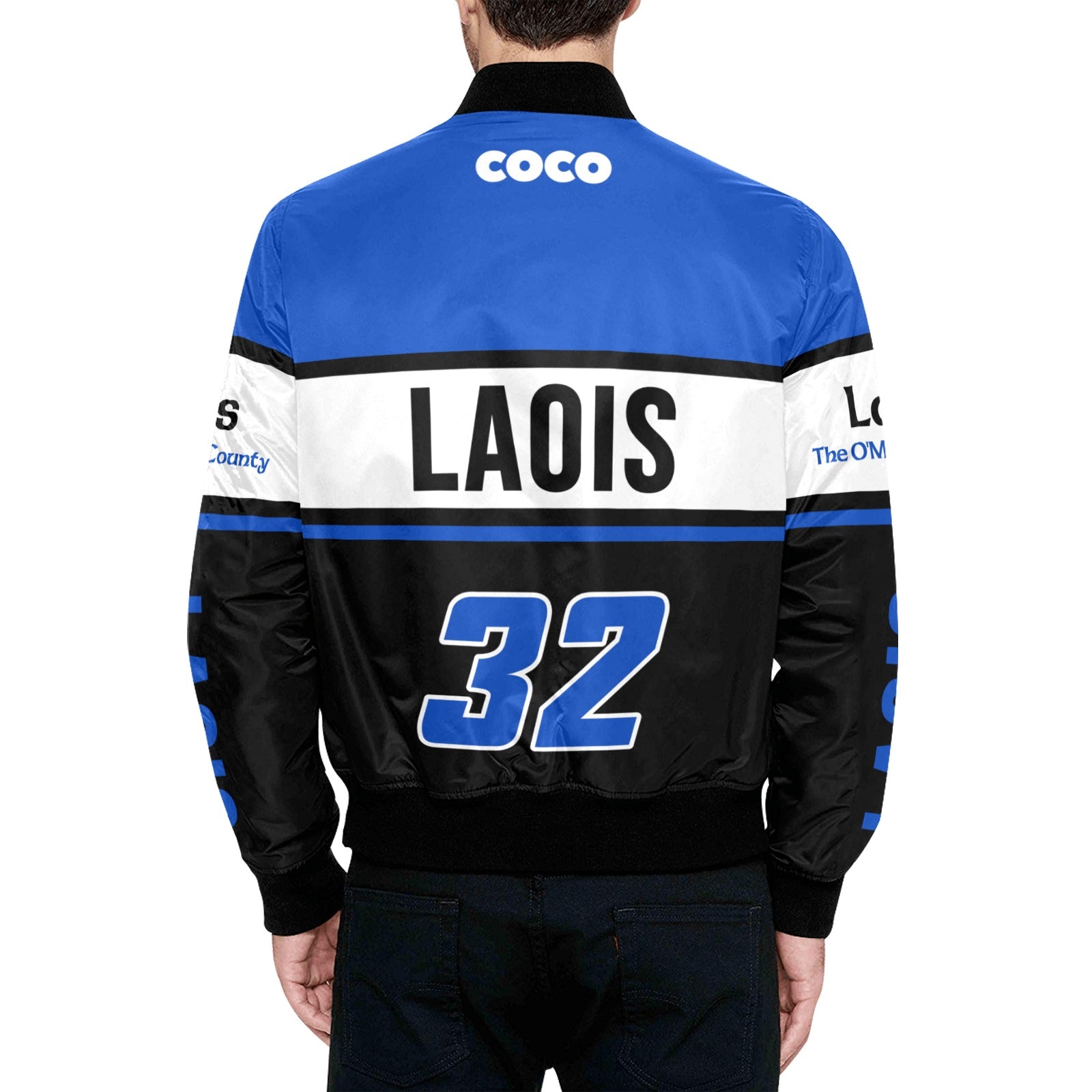 County Laois Vintage Quilted Bomber Jacket