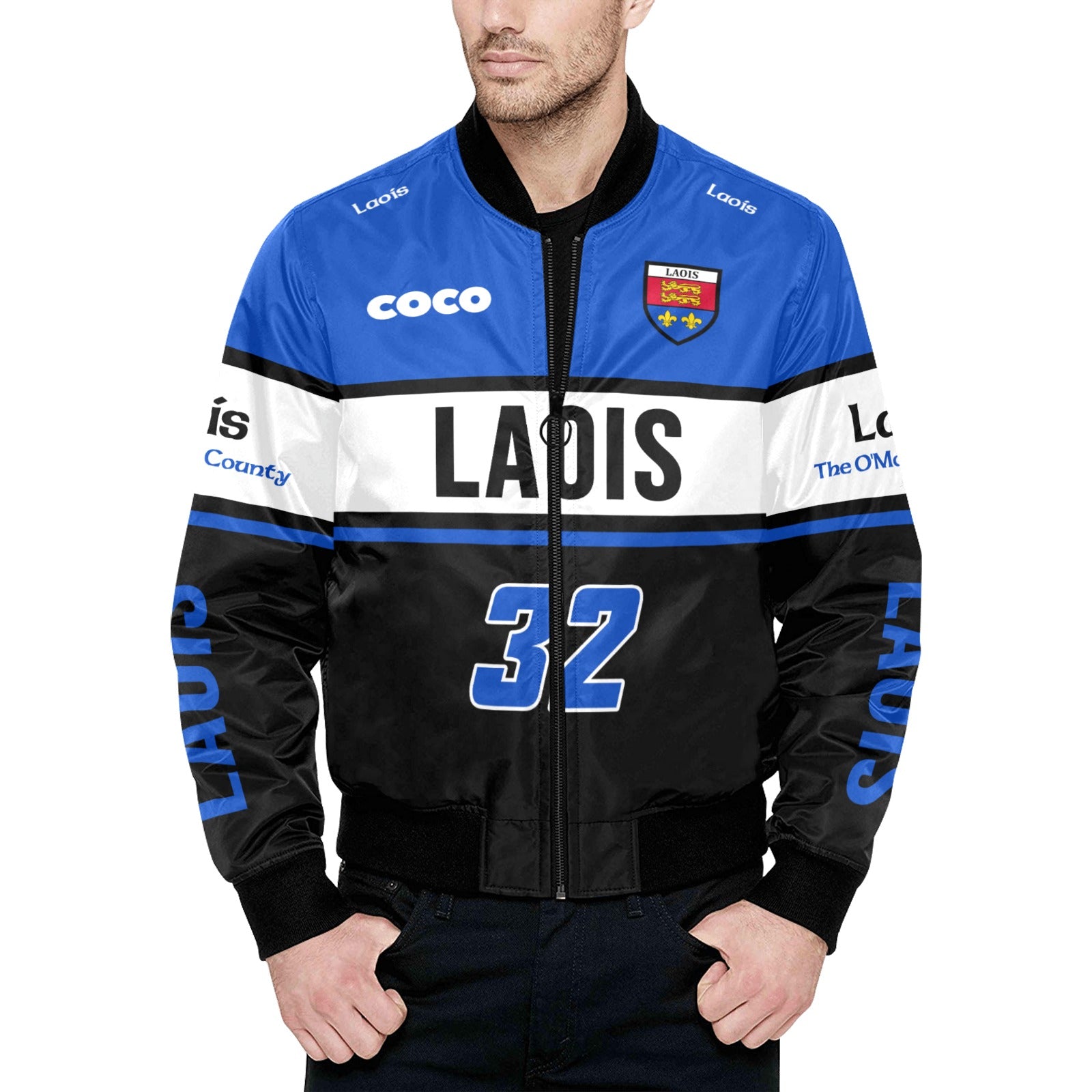 County Laois Vintage Quilted Bomber Jacket