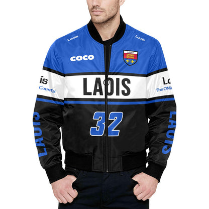 County Laois Vintage Quilted Bomber Jacket