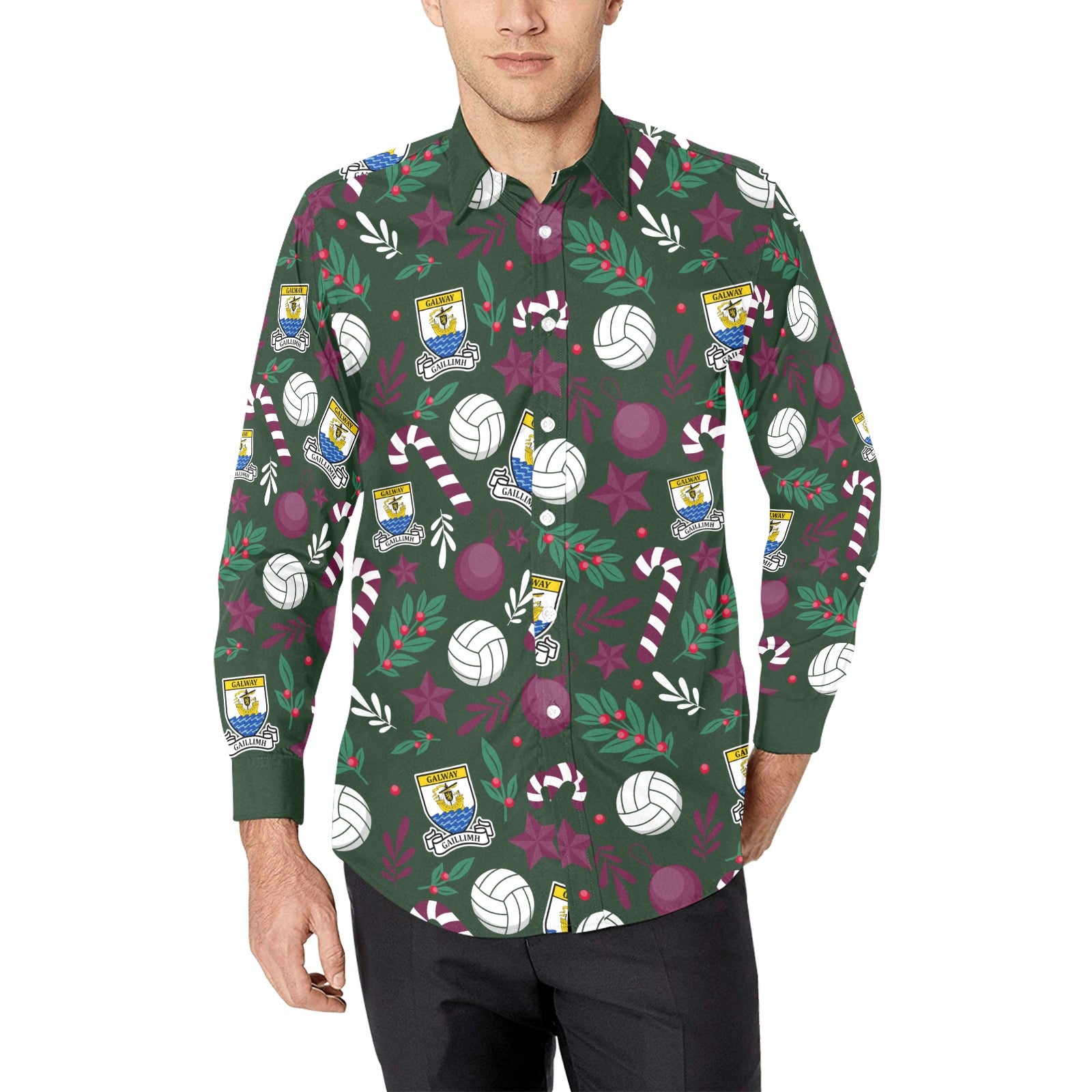 County Galway Christmas Button Up Shirt