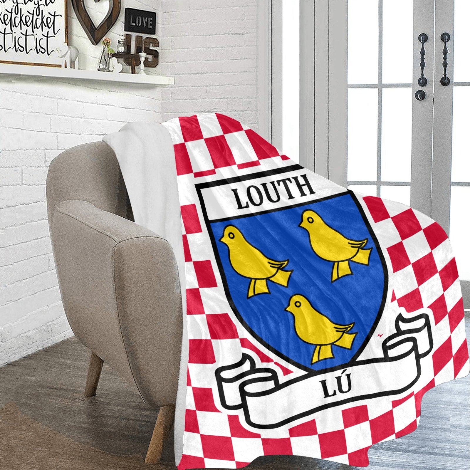 County Louth Chequered Ultra-Soft Throw Blanket