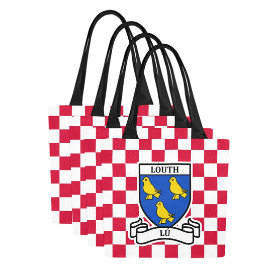 County Louth Chequered Canvas Tote Bag Set