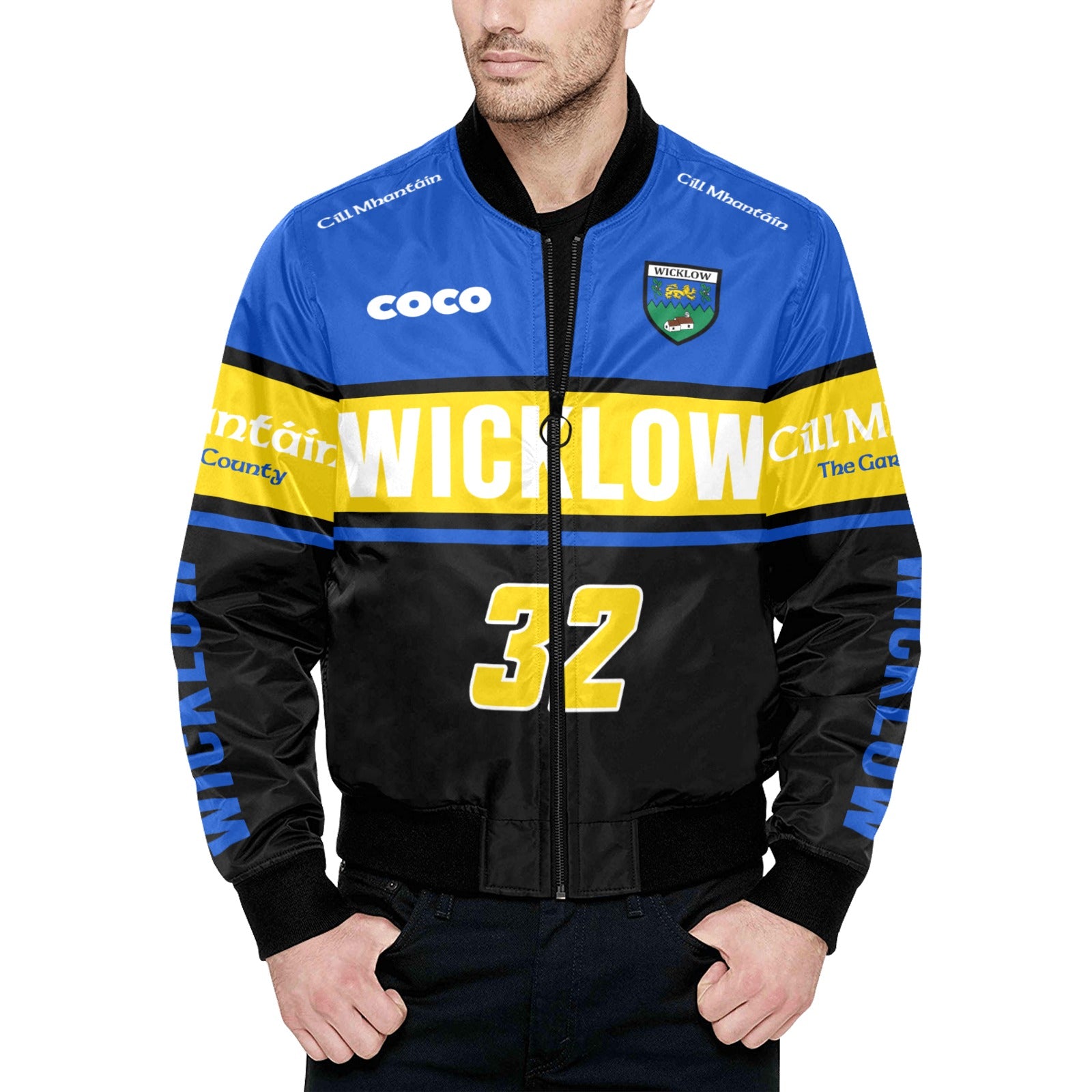 County Wicklow Vintage Quilted Bomber Jacket