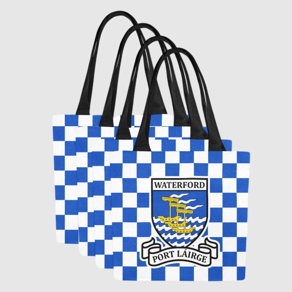 County Waterford Chequered Canvas Tote Bag Set